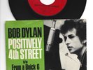 GARAGE FOLK 45  W/ PICTURE SLEEVE - BOB DYLAN- POSITIVELY 4TH STREET -HEAR  1965