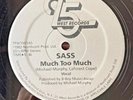 SASS Much too much Original 25 WEST RECORD 1982  SOUL FUNK BOOGIE MINT