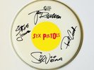 Sex Pistols God Save The Queen Autographed Drum Head