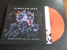 SIMPLE MINDS DIRECTION OF THE HEART UK ORANGE VINYL SIGNED/AUTOGRAPH LP & LYRICS
