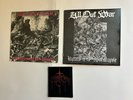 All Out War Vinyl 7” Bundle Patch Destined To Burn Rare  Hymns Of The Apocalypse