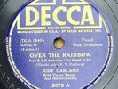 JUDY GARLAND: Over The Rainbow US Decca 2672 Pop 78 E+