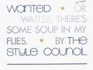 The Style Council - Wanted (Or Waiter, There's Some Soup In My Flies) (12