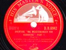 Furtwängler. Wagner (Meistersinger - overture; etc). HMV DB 6942-3 (2). NM(-)