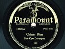 78 RPM BLUES  COW COW DAVENPORT  Paramount 12800  E+   Chimes Blues / Slow Drag