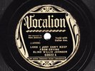 BLIND WILLIE JOHNSON  Vocalion 03022  E-  Lord, I Just Can't Keep From Crying ..