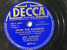 Judy Garland-Over The Rainbow/The Jitterbug 1939 Decca 78 Wizard Of Oz VG+