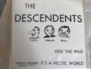 The Descendents 'Ride the Wild' 1980 Vinyl 7