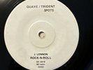 VERY RARE PROMO ONLY ROCK N ROLL LP JOHN LENNON QUAYE TRIDENT SPOTS ONE SIDED 45