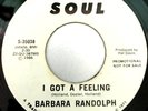 Barbara Randolph vinyl 45 I Got A Feeling SOUL  Promo