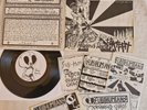 SUBHUMANS - RELIGIOUS WARS EP  + FLYERS STICKER  1982 UK SPIDERLEG LABEL PUNK