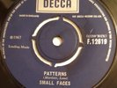 SMALL FACES - PATTERNS / E TOO D - UK DECCA 7