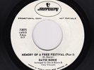 David Bowie Memory of a Free Festival Promo 45 Vinyl