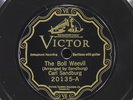 CARL SANDBURG The Boll Weevil / Negro Spirituals VICTOR 20135 NM 78 10