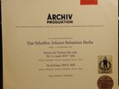 3 LPs FOURNIER Bach 6 Suiten for Violoncello Solo  Stereo Archiv Germany