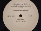 Games Girls Play Vinyl Radio Spot Rare Sexploitation