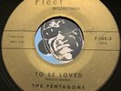 PENTAGONS Doowop 45 Fleet International #100 To Be Loved b/w Down At The Beach