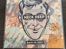 NECK DEEP rain in july tri color orange blue purple vinyl autographed Signed LP