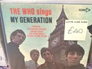 The Who Sings My Generation LP Vinyl Record Excellent  Cover VG Plain Inner