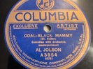 Coal Black Mammy, Al Jolson 78 rpm Columbia 3864 Record, Lindy Lady Shannon Four