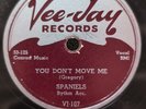 78 RPM You Don't Move Me Goodnight Sweetheart The Spaniels Vee Jay 107