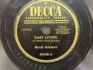 Billie Holiday Record 78 rpm Decca 24138, Easy Living, Deep Song,
