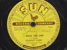 JOHNNY CASH Get Rhythm / I Walk The Line SUN 241 VG- 78 10