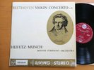 SB-2047 ED1 Beethoven Violin Concerto Heifetz Munch NM RCA Living Stereo 1st S/S