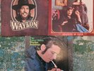 Waylon Jennings - 3 LP LOT.  The Taker/Tulsa, Leather And Lace, Greatest Hits
