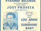 JOEY PROFETA--TEEN PICTURE SLEEVE + 45--(LOU ANNE/SUNSHINE BABY)--PS--PIC--SLV