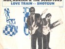 MOE, ADRIAN & SCULPTORS--PICTURE SLEEVE + 45-(LOVE TRAIN/SHOTGUN)--PS--PIC--SLV