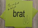 ️SIGNED️ CHARLI XCX BRAT CLEAR PINK SPLATTER VINYL WITH SIGNED PRINT/LYRICS