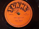 Flame 1007  WEST TEXAS SLIM Little Mae Bell  ( E LEWIS) Texas Blues 78 rpm  E+