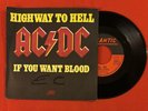 AC/DC HIGHWAY TO HELL IF YOU WANT BLOOD 11321 ATLANTIC 1979 VG+ VINYL 45T SP