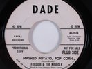 Funk 45 FREDDIE & THE KINFOLK Mashed Potato, Pop Corn DADE VG+ promo HEAR a