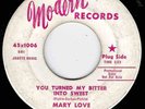 NORTHERN SOUL - MARY LOVE - YOU TURNED MY BITTER INTO SWEET - MODERN DEMO