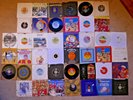 Christmas Records-Xmas Vinyl 7” 45’s Christmas Singles + storage case.