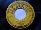 JOHNNY CASH 45 'TRAIN OF LOVE' USA SUN CLASSIC 1956 MEMPHIS ROCKABILLY VG+