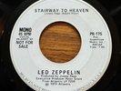 Led Zeppelin Stairway To Heaven 7” 45 White Label Promo Not For Sale Mono Stereo