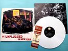 NIRVANA UNPLUGGED 1994 + PARIS CONCERT TICKET WHITE VINYL LP ROCK GRUNGE COBAIN