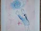 UDO LINDENBERG - POSTER /  Lithographie -  Saturnreihe um 2005 - 84 + 60 cm