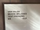 Van Halen Test Pressing Rare White Label Promo Merrie Melodies Record Vinyl