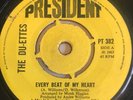 The Du-Ettes  Every Beat Of My Heart 7” Vinyl President Records PT 382 EX