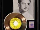 JOHNNY CASH I WALK THE LINE 45 RPM GOLD RECORD SIGNED AUTOGRAPHED PRE PRINTED