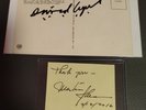 AUTOGRAPH DAVID LYNCH HAND SIGNED TWIN PEAKS US AK + MARTIN SHEEN APOCALYPSE NOW