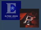 Elton John Signed Diamonds Double LP Vinyl SIGNED ART CARD