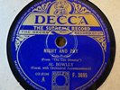 78Rpm Personality, Al Bowlly 'Night & Day / Love Locked Out' Decca EX