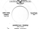 BETTY NICKELL & THE MYSTICS American People on UMC fuzz country psych 45 HEAR