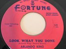 Rare 45 Fortune-549 (Pink) R&B/Doowop Arlando King/Earthquakes Look What YOU
