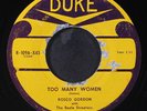 ROSCO GORDON: too many women / wise to you baby DUKE 7